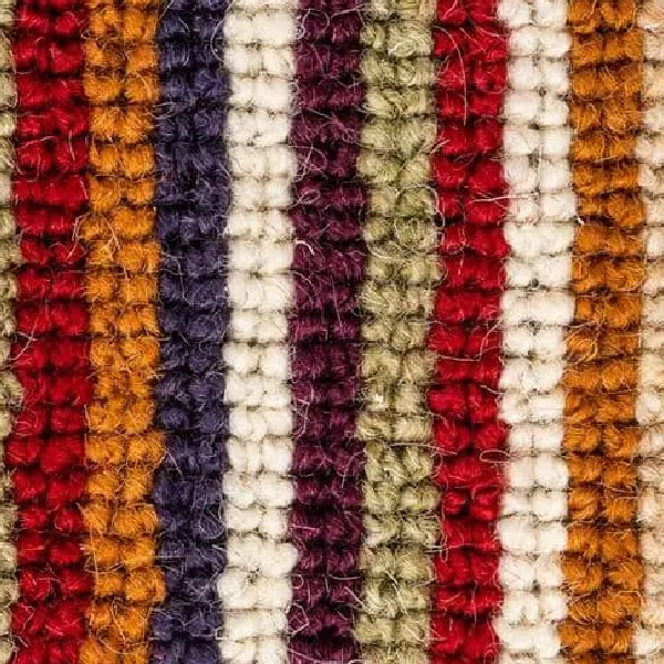 Close-up of Strata wool striped texture.