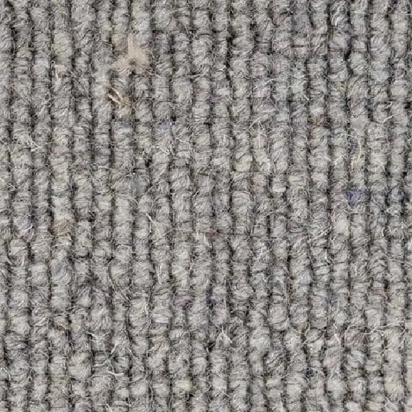 Close-up of the texture of a Glen Loop Wool Tungsten Stair Runner.