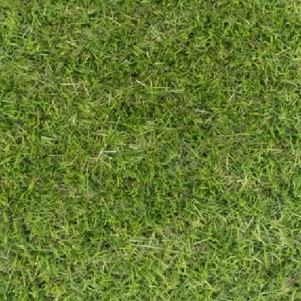 medium-length artificial grass with a natural mix of bright and dark green strands